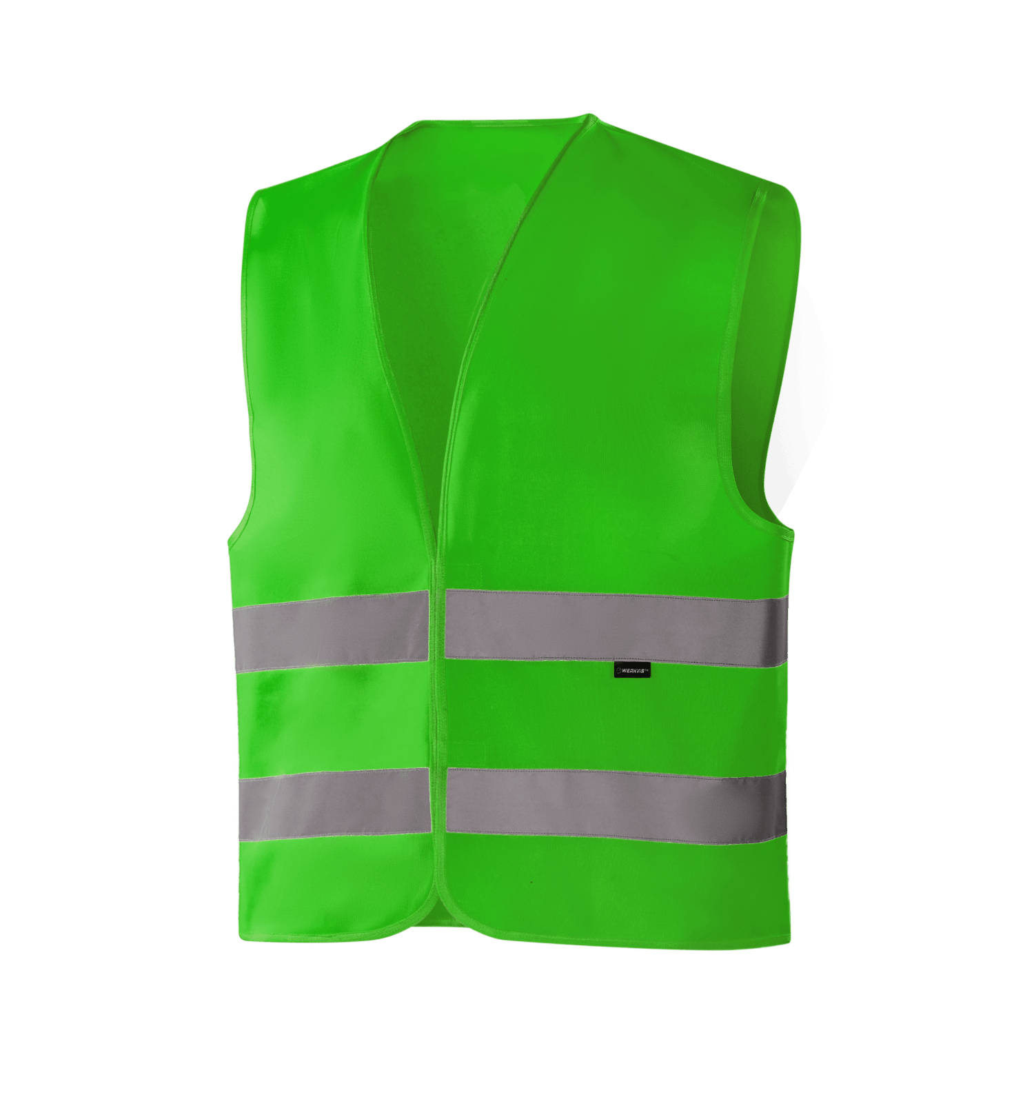 WV201 GOTEBORG hi-vis green vest with reflective bands, safe for outdoor work, some colors meet EN 17353 Type B3
